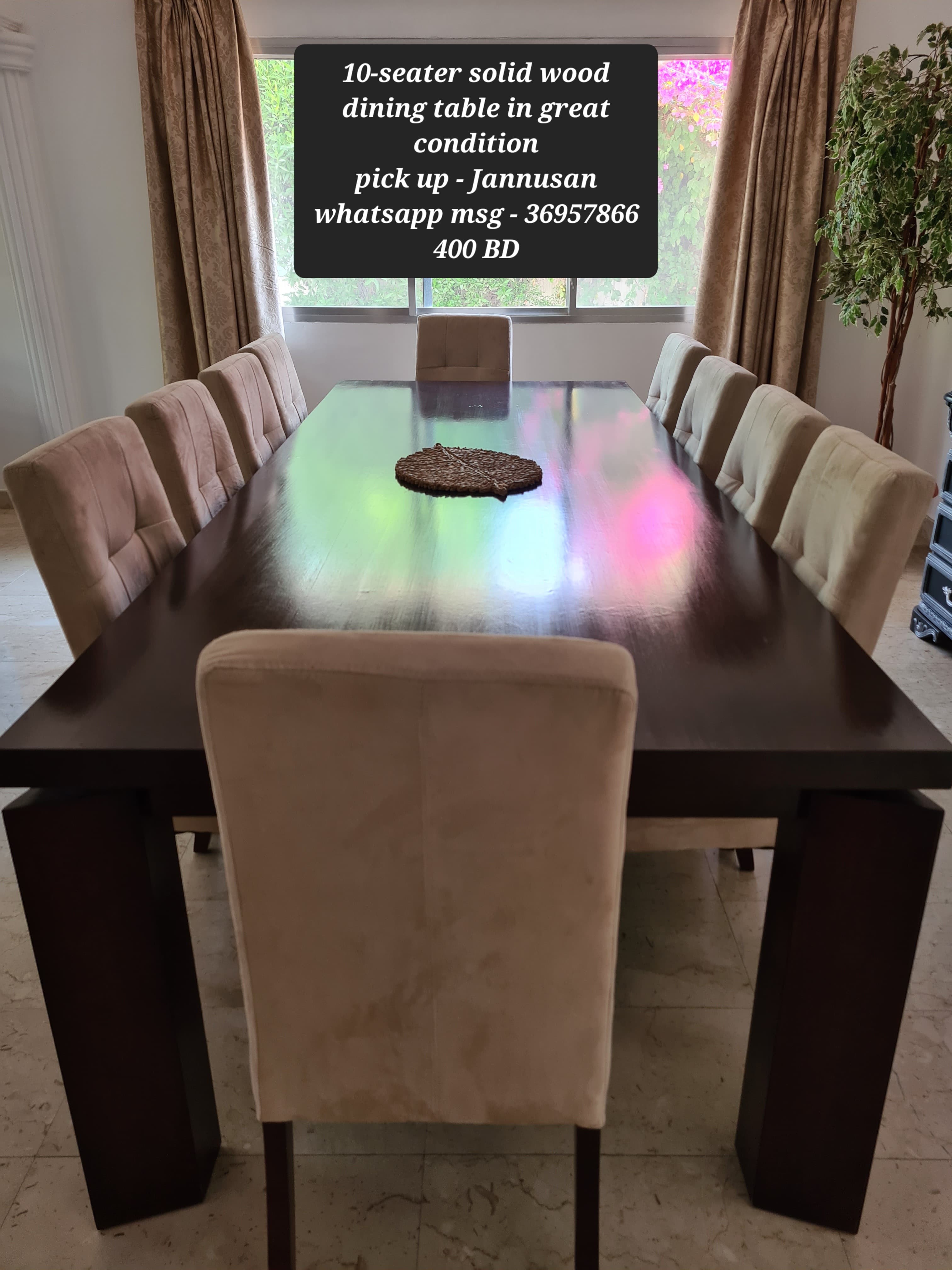 10 seater dining table  image 1