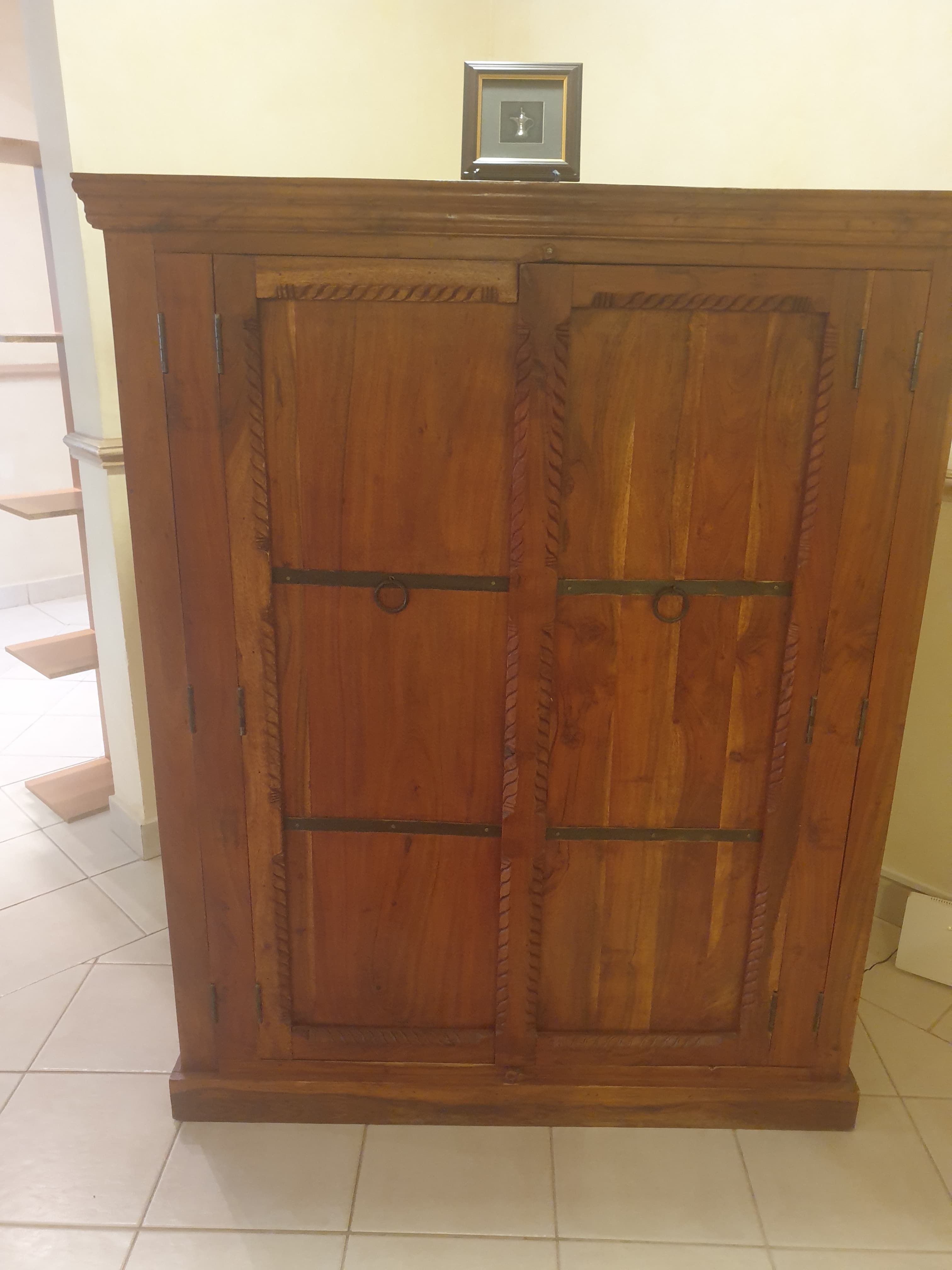 Handmade wooden TV stand  - For Sale in Bahrain