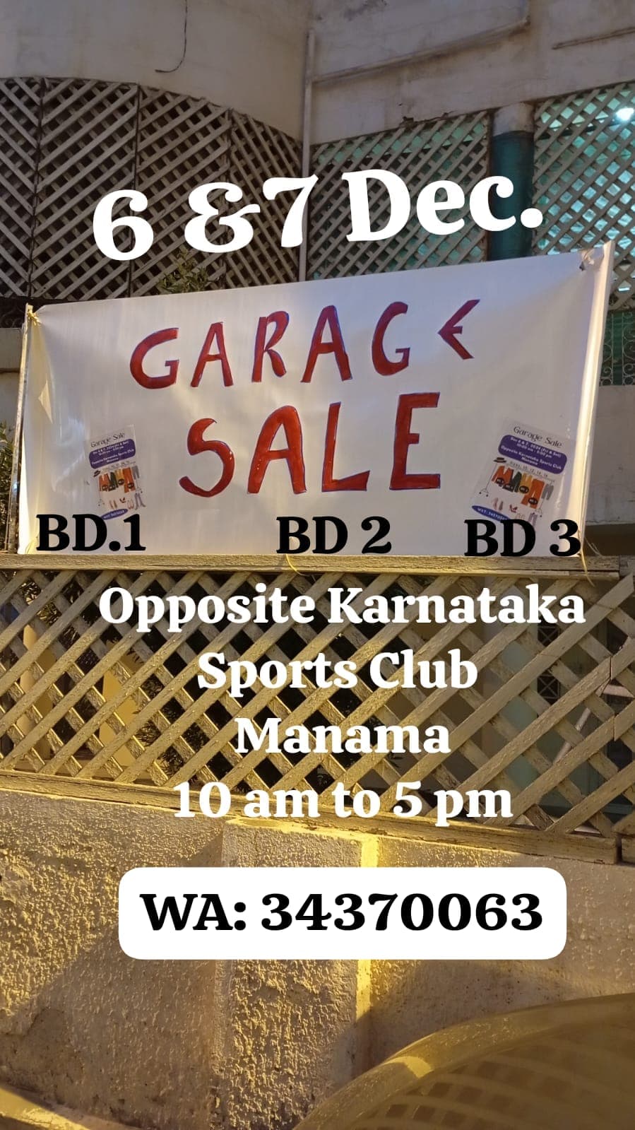 GARAGE SALE