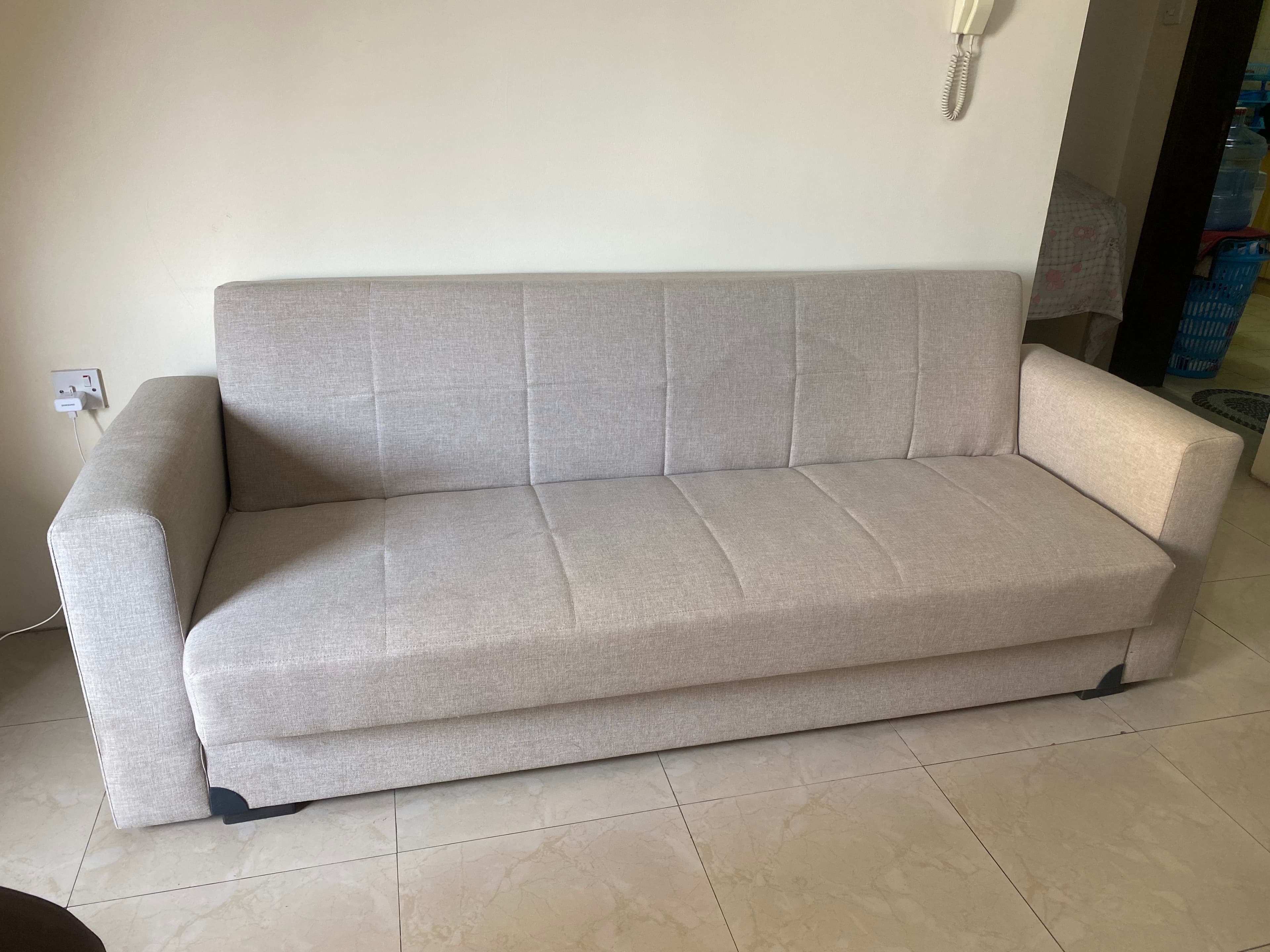 3 SEATER SOFA CUM BED FABRIC - For Sale in Bahrain