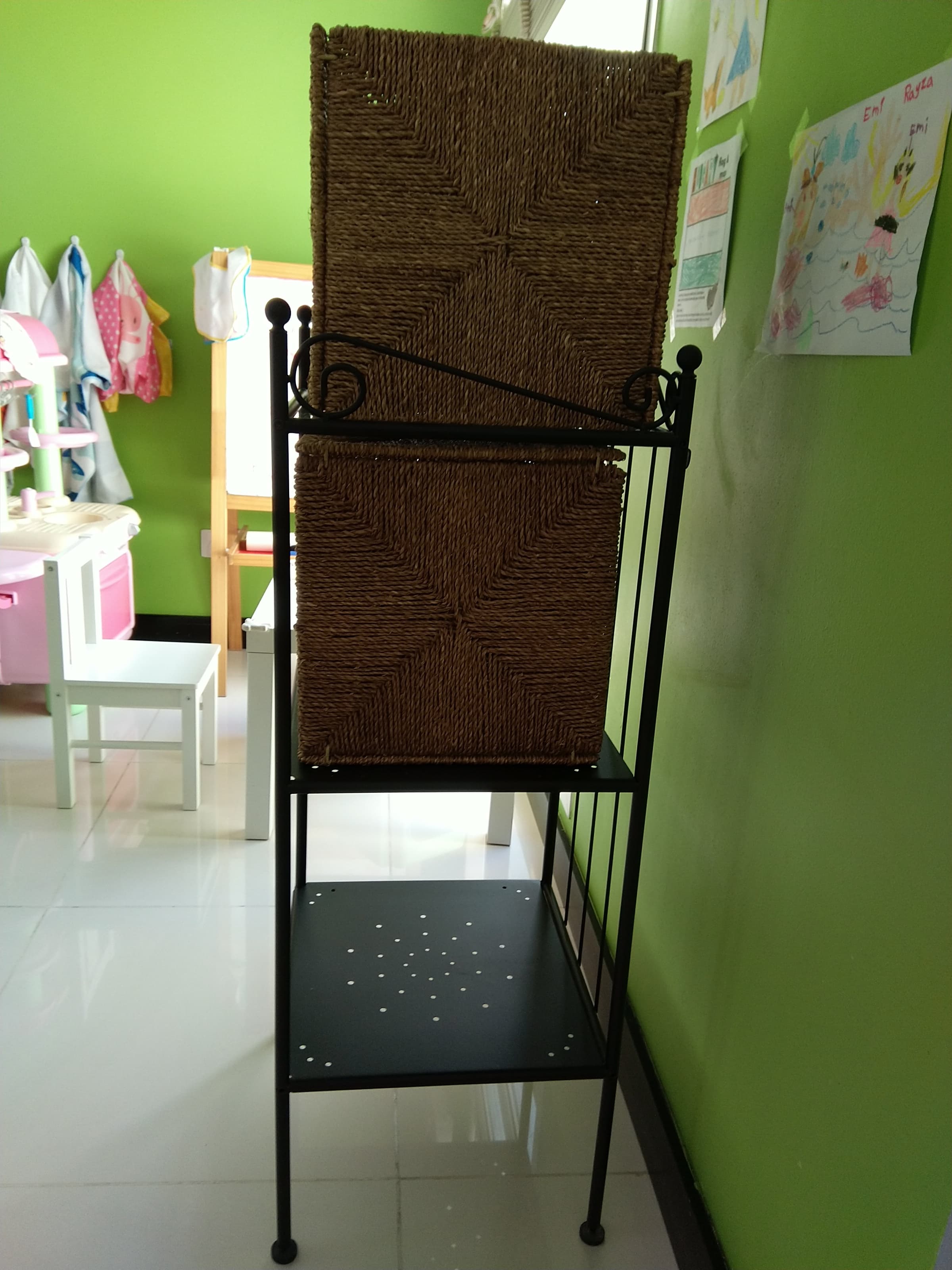 IKEA shelves with baskets image 2