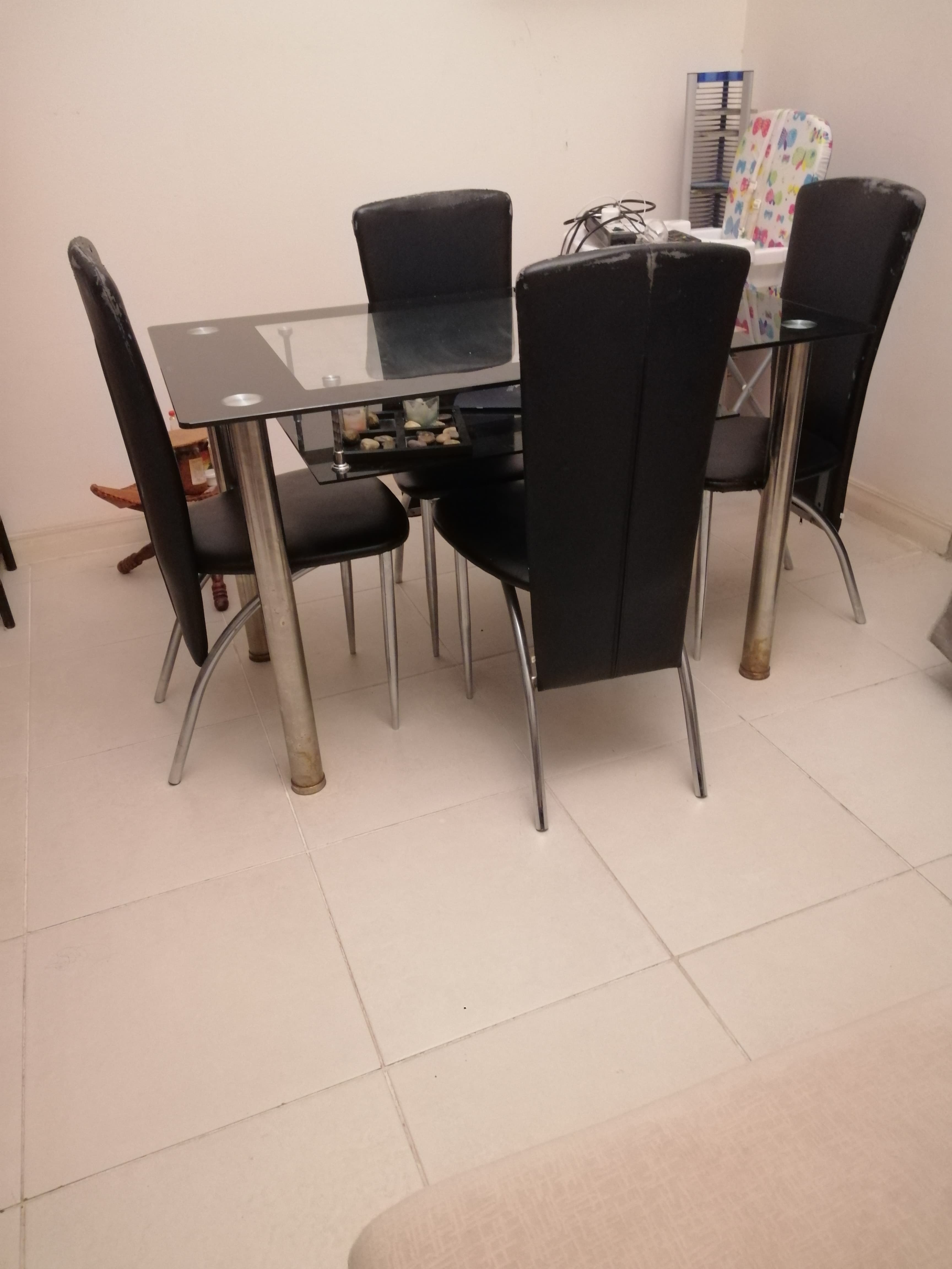 Dining table with chairs image 1