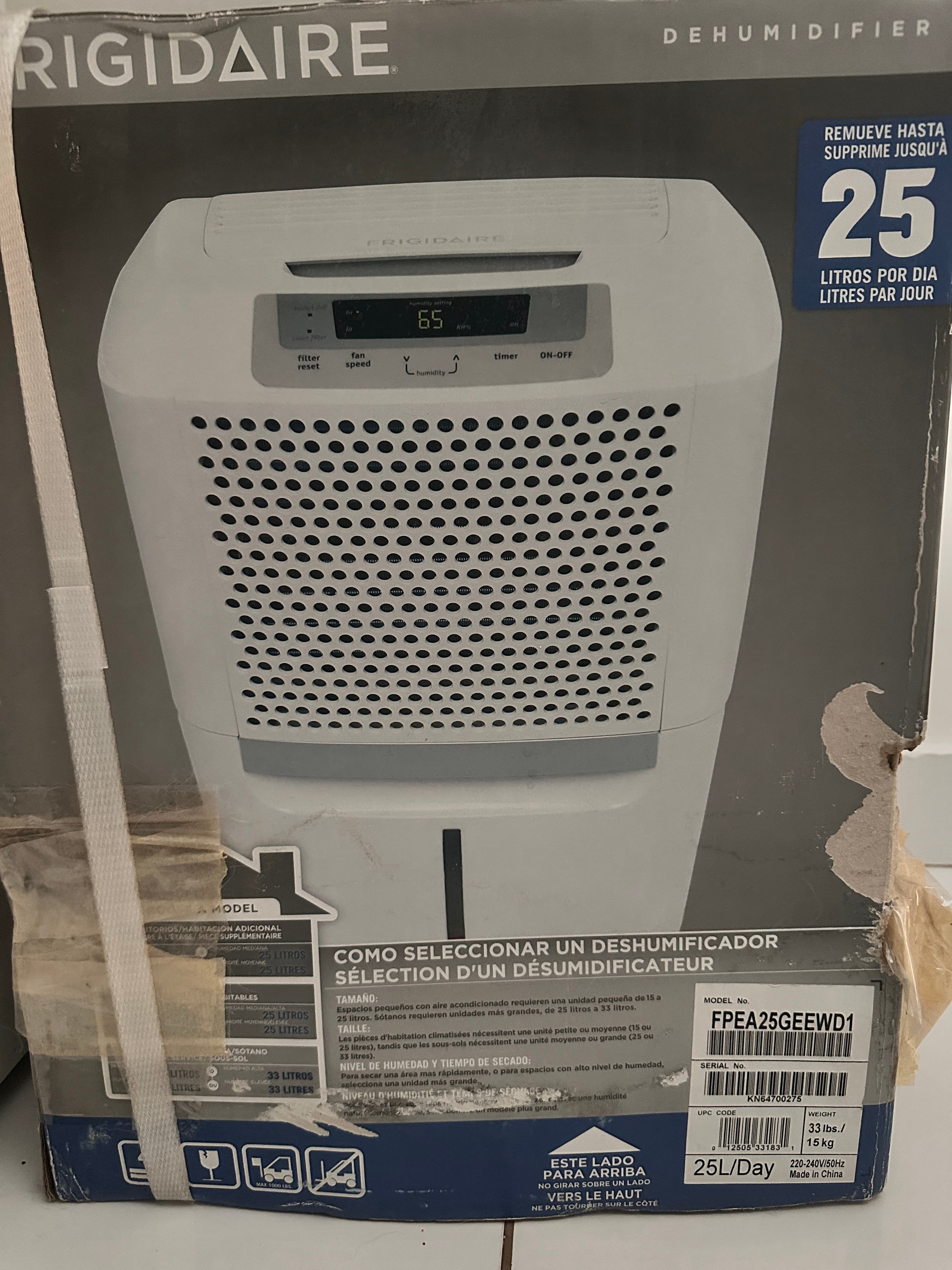 Dehumidifier Frigidaire 25 Its image 1