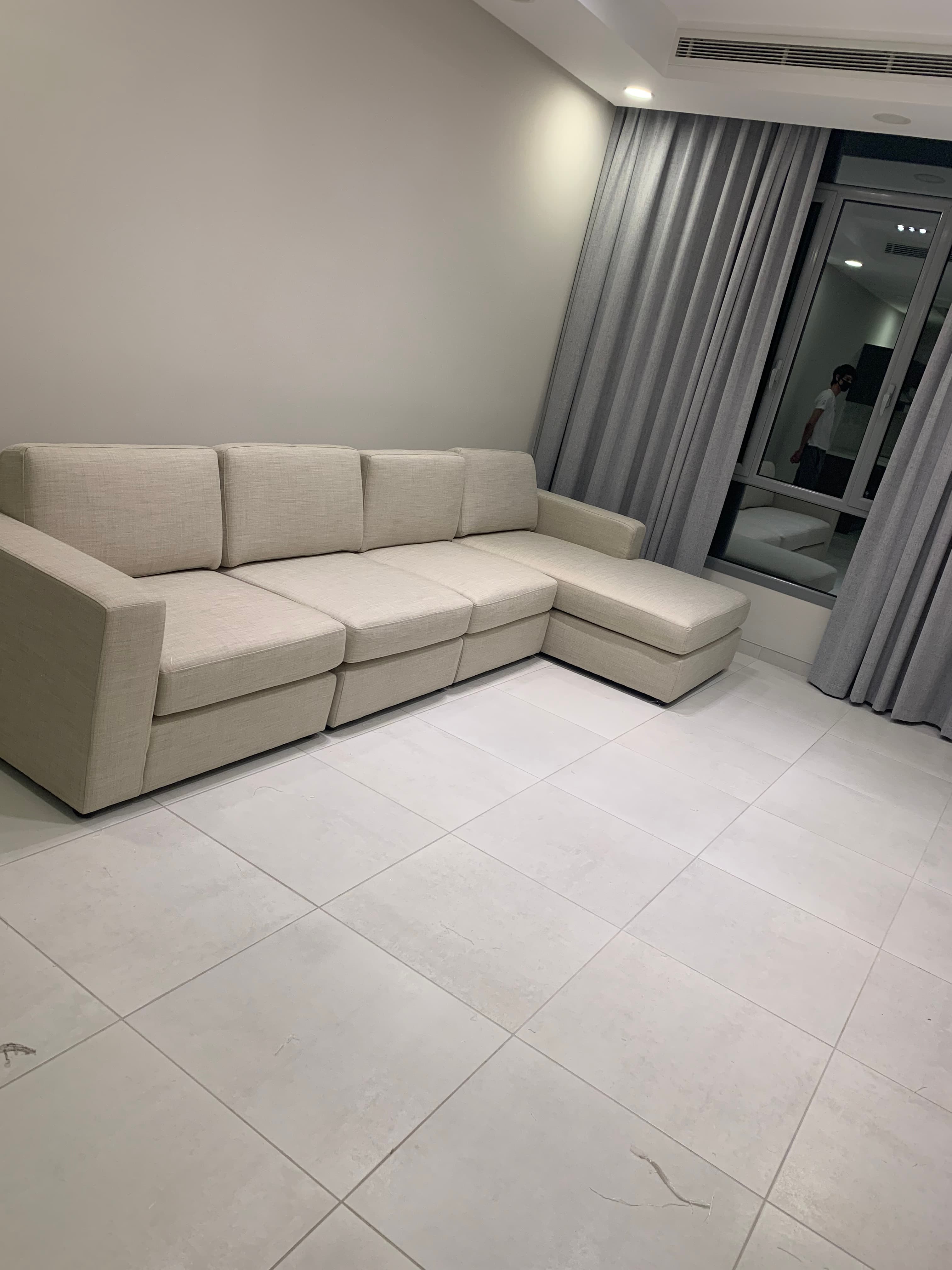L shape sofa for sale - used  image 1
