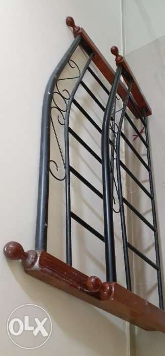 Steel bed with mattress  image 3
