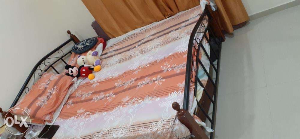Steel bed with mattress  image 4