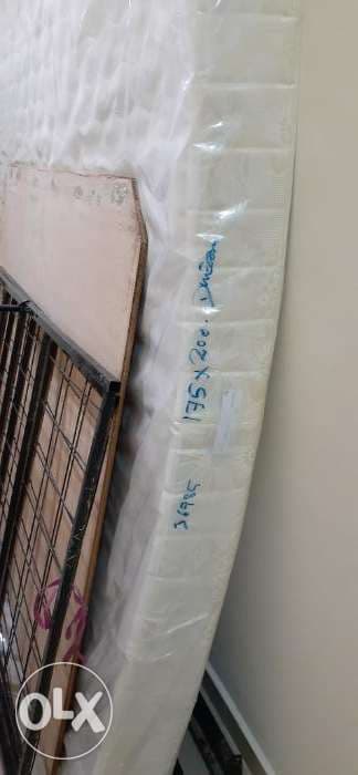 Steel bed with mattress  image 2